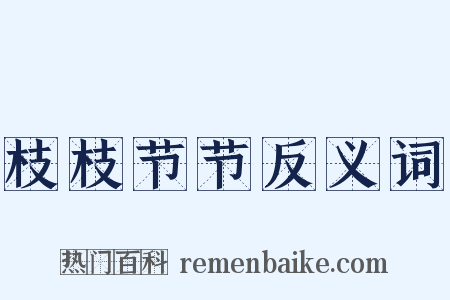 枝枝节节反义词是什么意思的图片